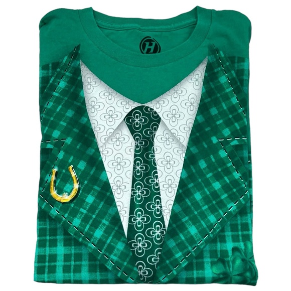 HYBRID ST. PATRICK'S DAY LEPRECHAUN TUXEDO SHORT SLEEVE T-SHIRT - Picture 2 of 4